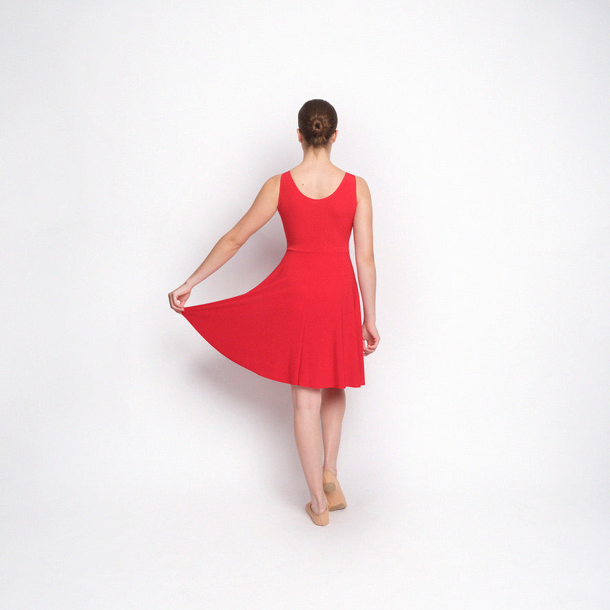 Vestido Sandy - rojo espalda