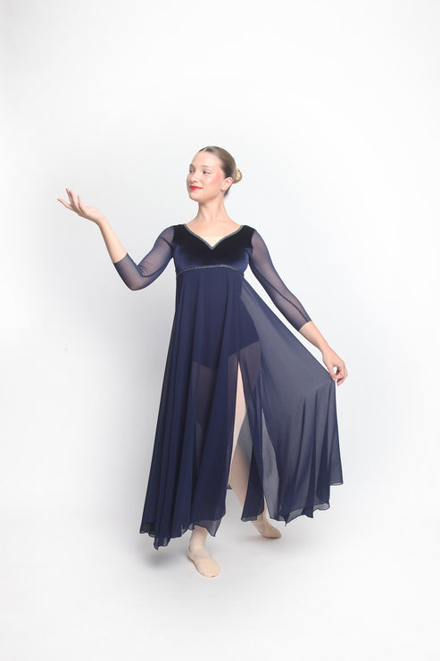 Vestido Adagio manga larga