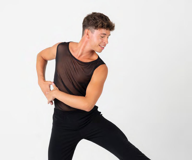 Camiseta tirante ancho transparencia