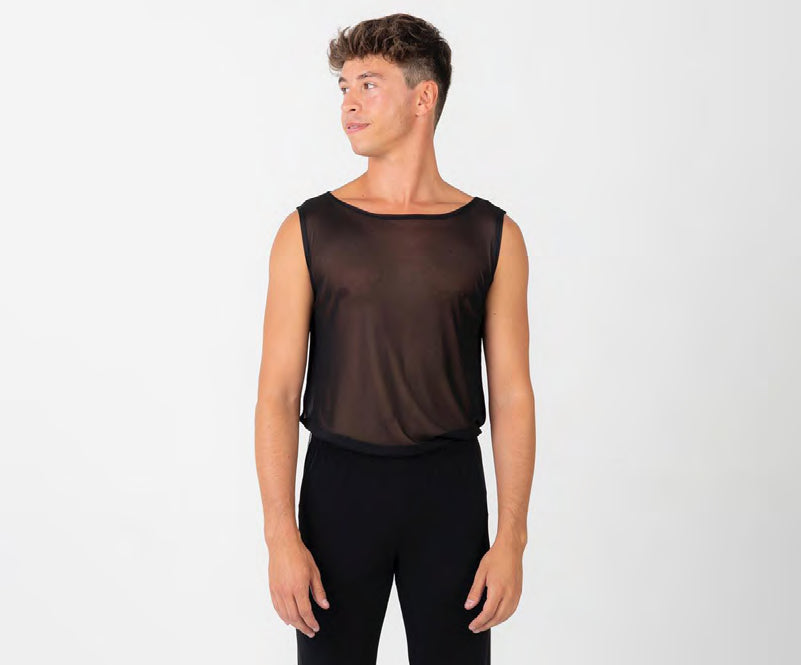 Camiseta tirante ancho transparencia